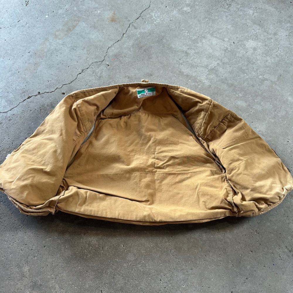 VTG Game Winner Hunting Vest Mens XL Tan Brown Duck Canvas Utility Game Bag - Picture 11 of 11